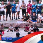 Kapolsek Basa Ampek Balai Tapan Bangun Keakraban Lewat Lapangan Sepak Takraw