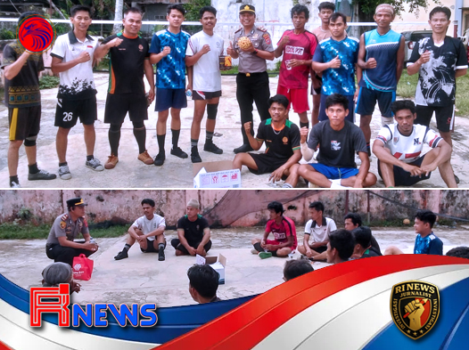 Kapolsek Basa Ampek Balai Tapan Bangun Keakraban Lewat Lapangan Sepak Takraw