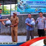 Polres Wonogiri Tebar 1 Ton Benih Ikan di Waduk Gajah Mungkur Jelang Hari Bhayangkara ke