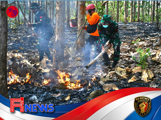 Kodim Wonogiri Latih Sinergi Lintas Sektor Hadapi Ancaman Karhutla di Musim Kemarau