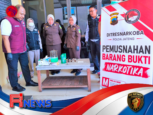 Polda Jateng Musnahkan Sabu Gram demi Gram
