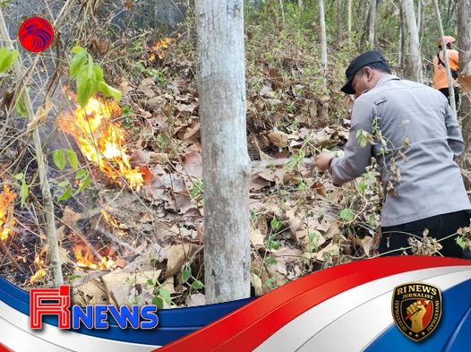 Sinergi Cepat Padamkan Api di Lereng Gunung Ngasem