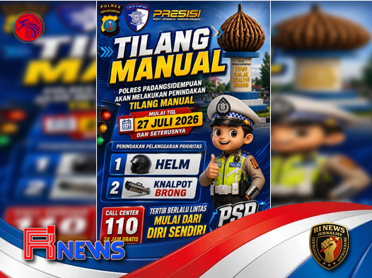 Tilang Manual Diberlakukan, Satlantas Padangsidimpuan Pertegas Disiplin Berlalu Lintas demi Keselamatan Bersama