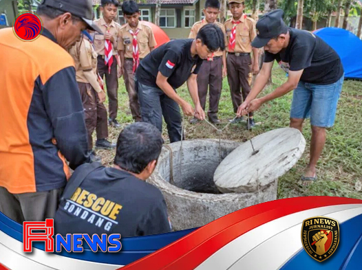 Anak SD Bumiaji Selamat Jatuh ke Sumur Pramuka