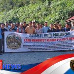 Ribuan Tuntutan Ganti Rugi Lahan SUTET, Aliansi Petani Adat Marancar Gelar Aksi Empat Hari di Gerbang PLTA Simarboru
