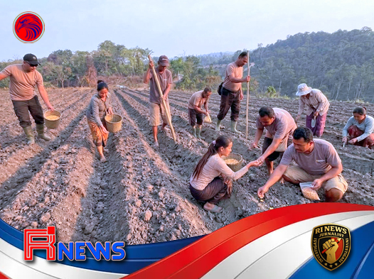 Kapolres Melawi Tekankan Synergi Polri untuk Ketahanan Pangan di Tengah Musim Kemarau Panas