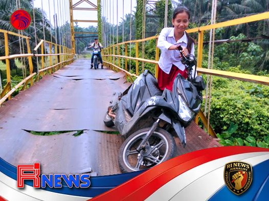 Jembatan Gantung Tanjung Medan Kian Rapuh