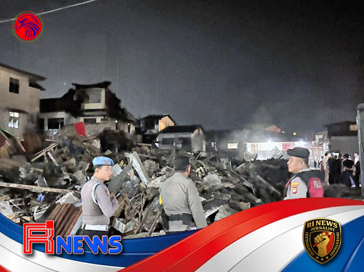 Polisi Jaga Ketat Lokasi Bekas Kebakaran di Nanga Pinoh
