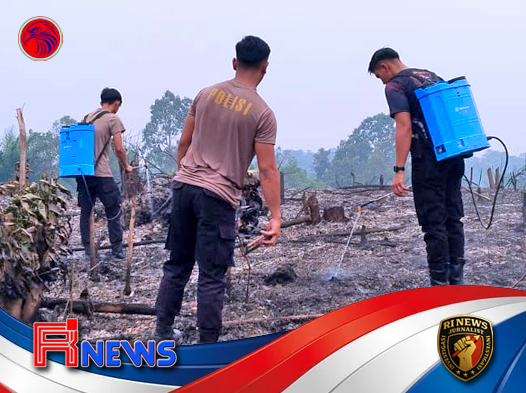Polres Melawi Optimalkan Patroli dan Pendinginan Lahan Pasca-Kebakaran Desa Tubung