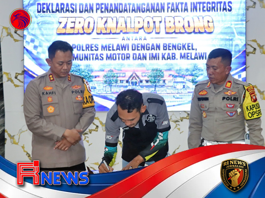 Polres Melawi Teken Pakta Integritas Bersama Bengkel dan Komunitas Motor