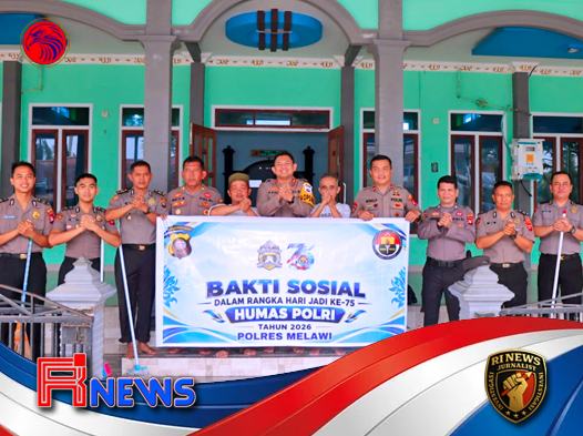 Polres Melawi Wujudkan Kepedulian di Hari Jadi Humas Polri ke-75