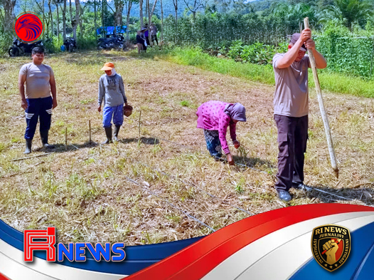 Polsek Sokan Tanam Jagung Hibrida Betras di Lahan Tanpa Sertifikat